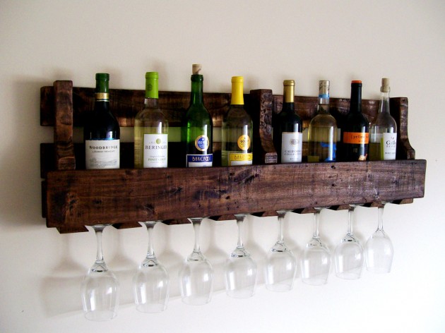 Reclaimed wood wine rack