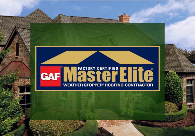 GAF-Master-Elite-Weather-Stopper-Roofing-Contract-Factory-Certified-logo-with-house-background